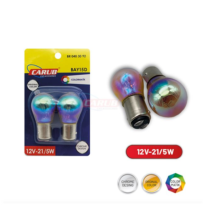 Ampul 1016 Diadem krom sinyal orange BAY15D 12V P21/5W çift duy