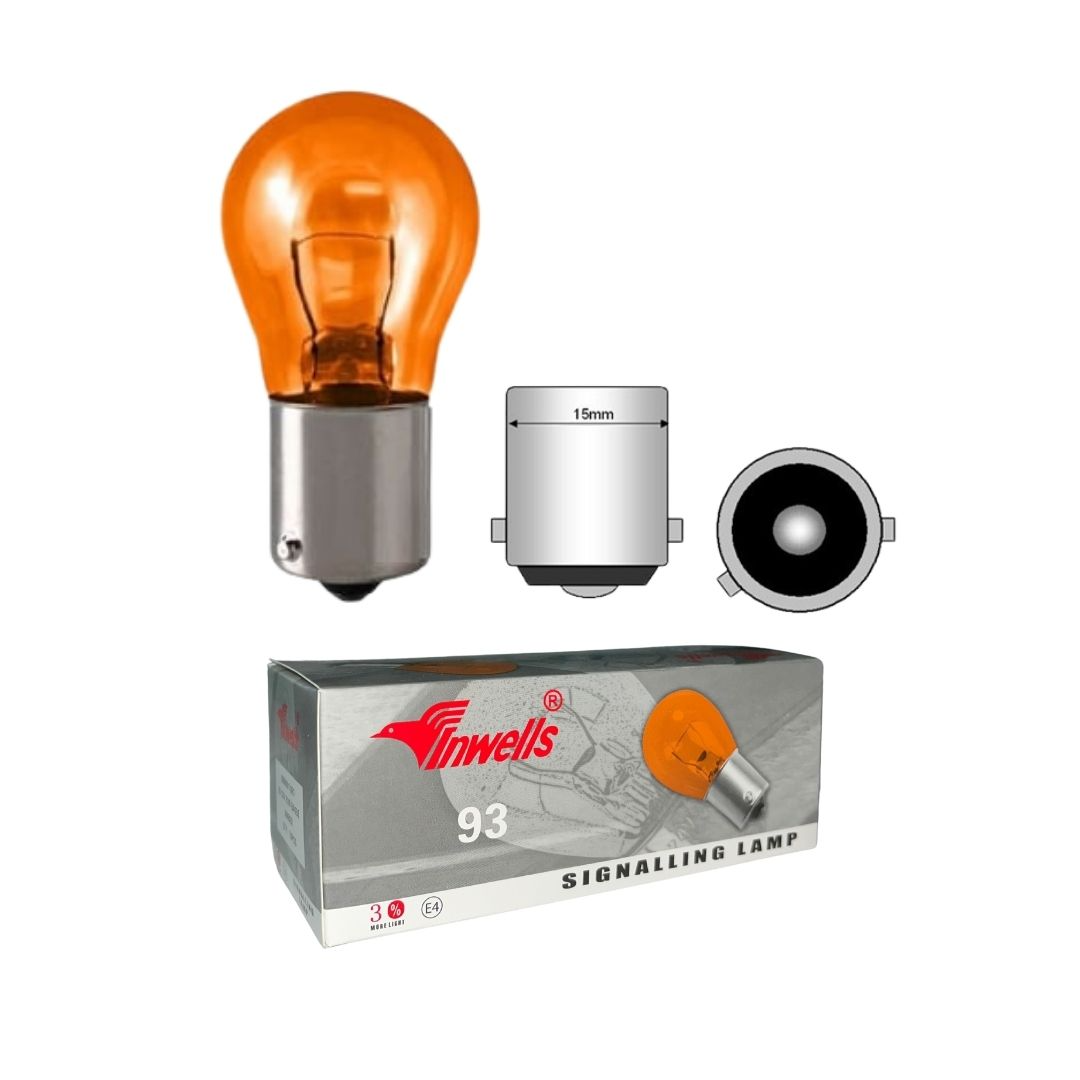 Ampul 93 12V 21W bau15s SİNYAL YAKIN TIRNAK amber TURUNCU 10lu